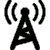 Black antenna icon