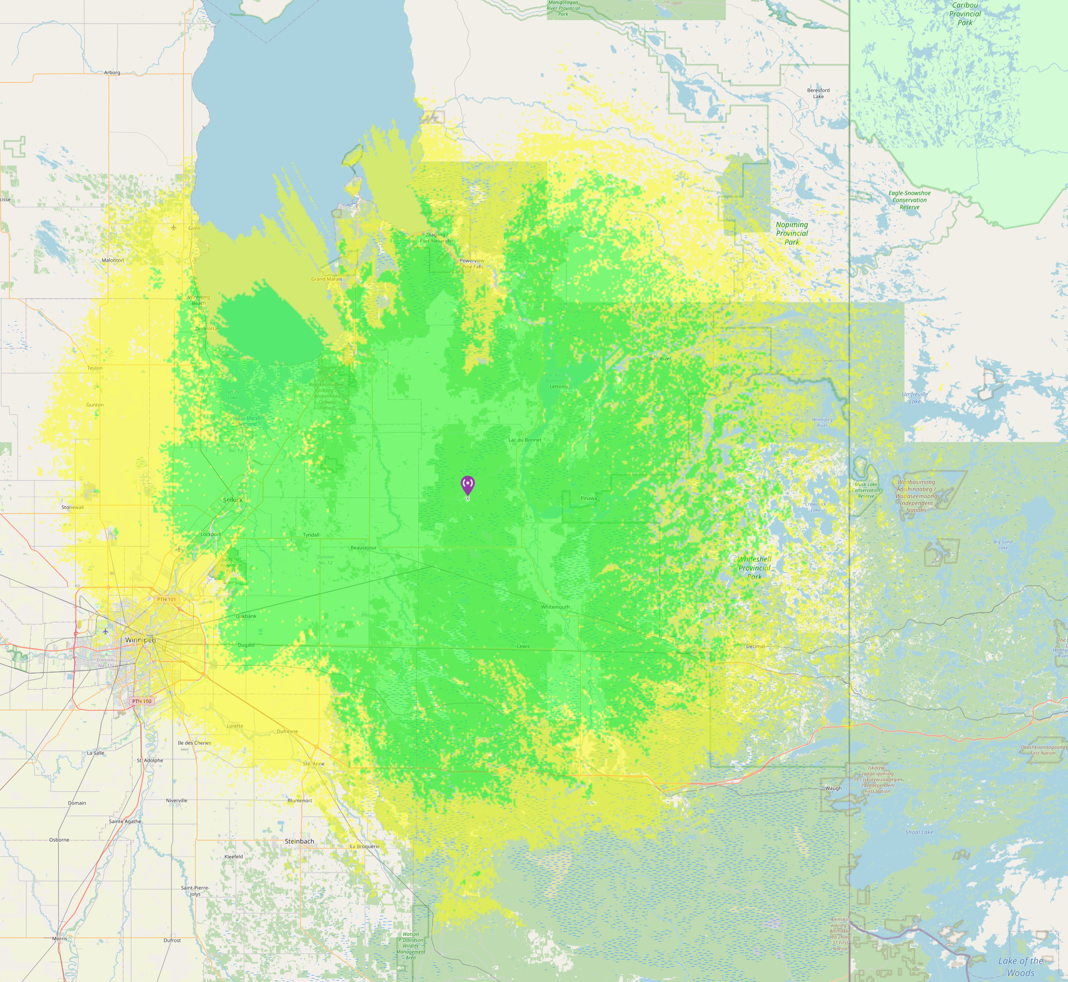VE4MIL Coverage Map