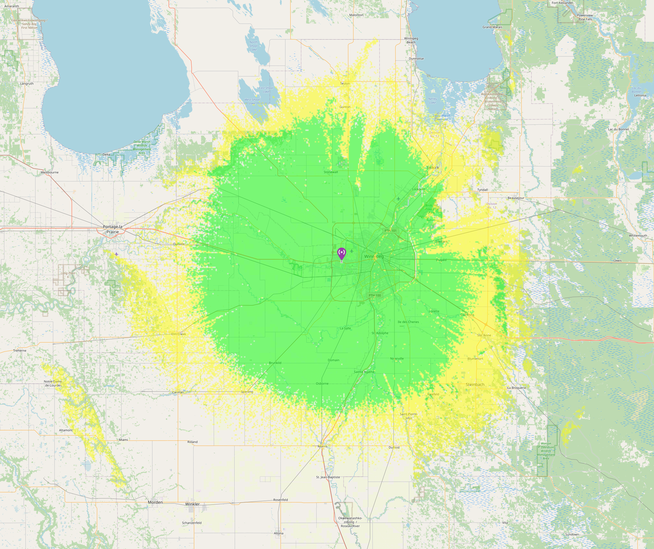 VE4TMP Coverage Map