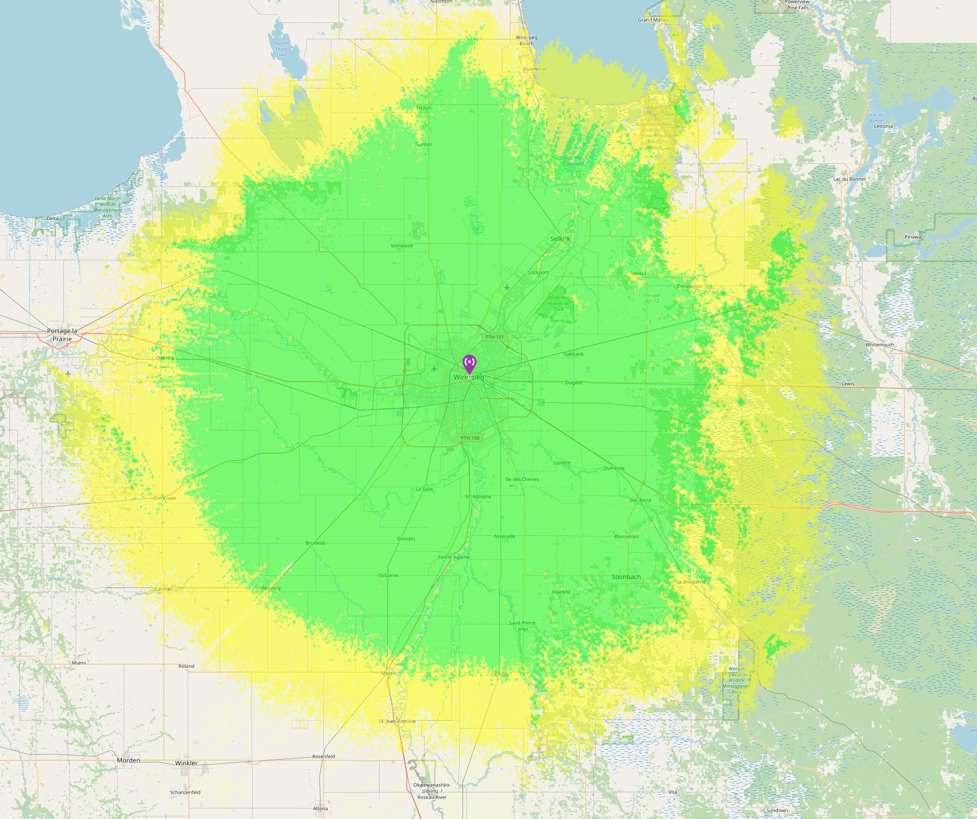 VE4WPG Coverage Map