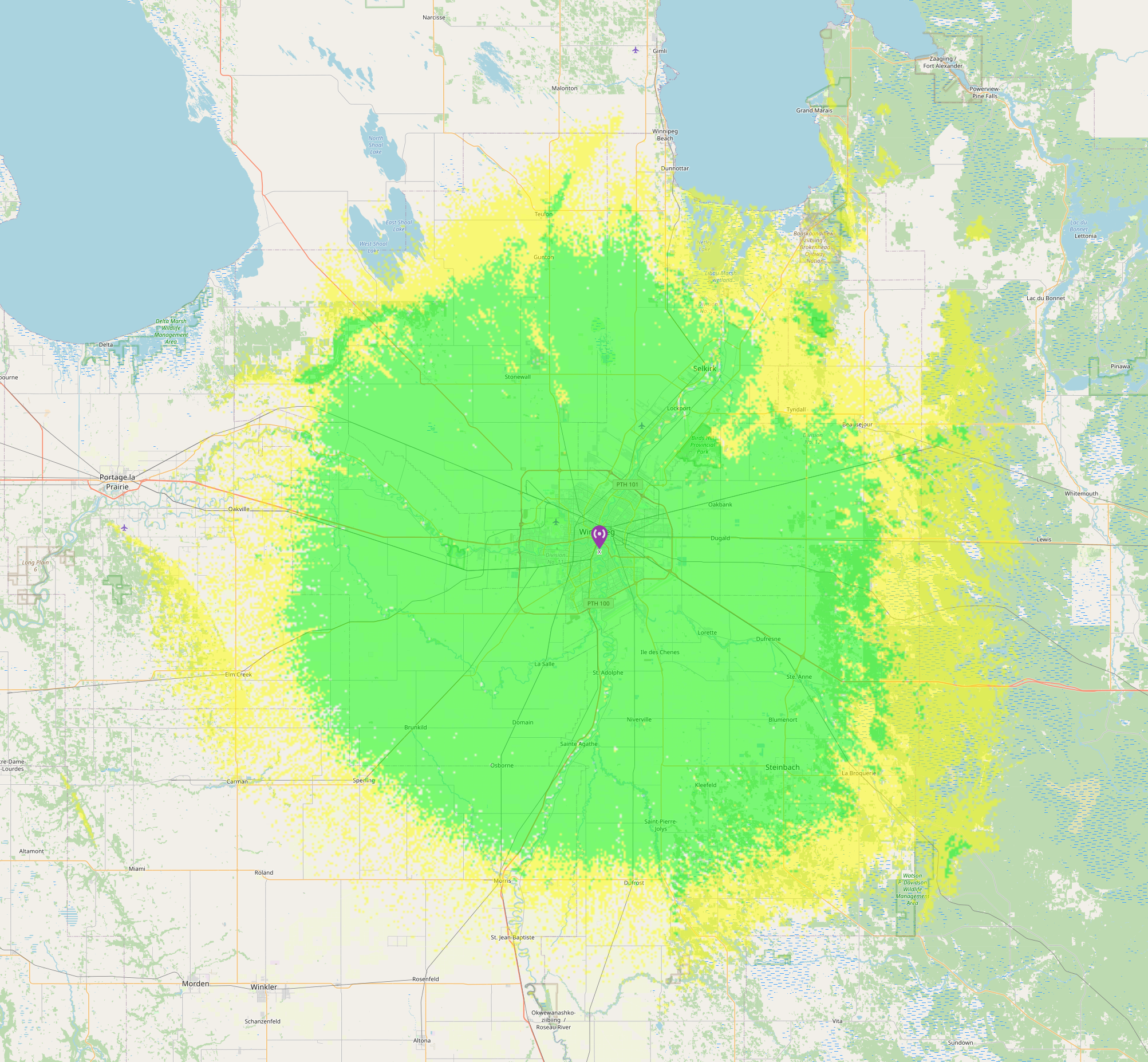VE4WRS Coverage Map